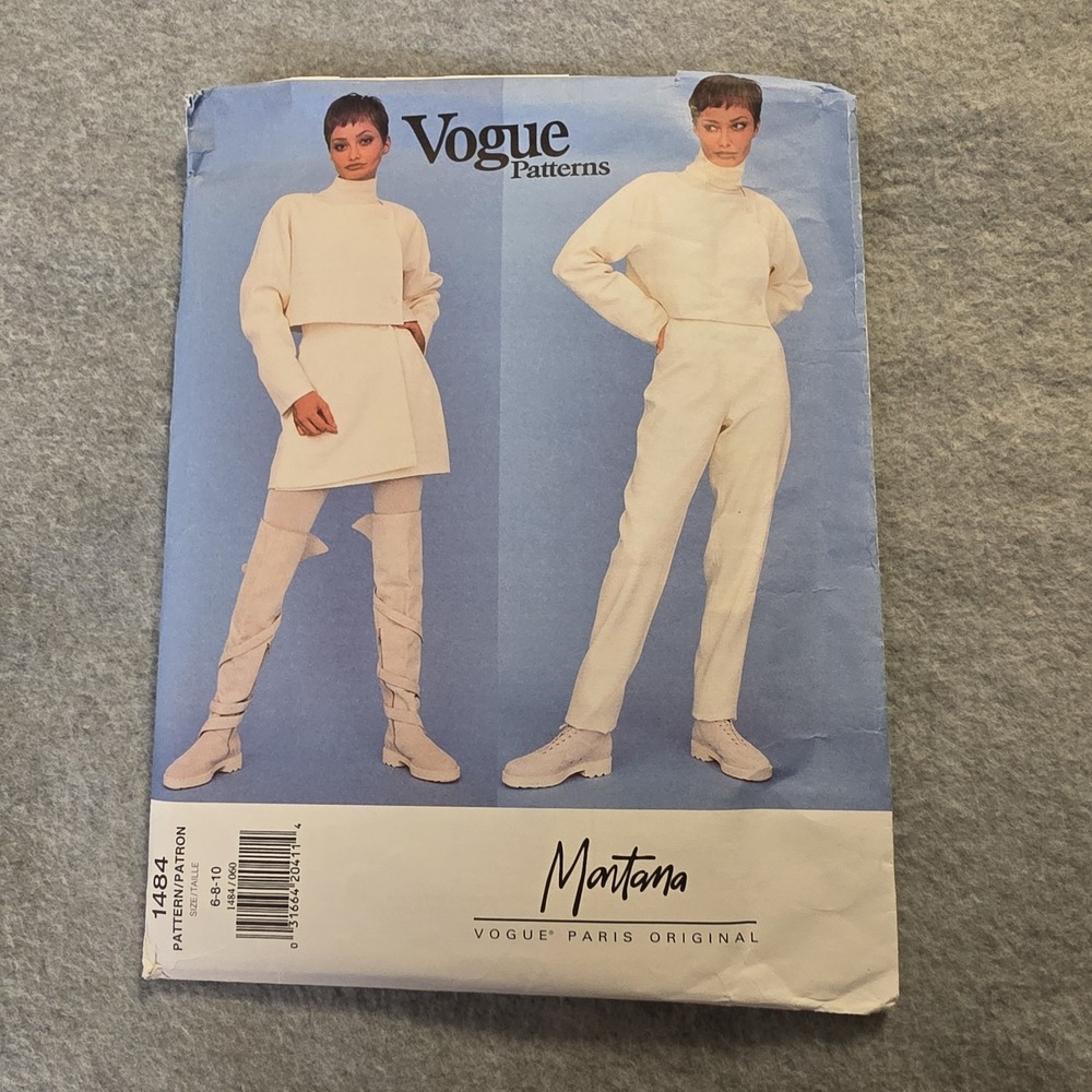 Vogue Patterns 1484 Montana Vogue Paris Original Top Skirt Pants Sz 6-10 Uncut